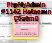 phpmyadmin 1142 error hatasinin cozumu